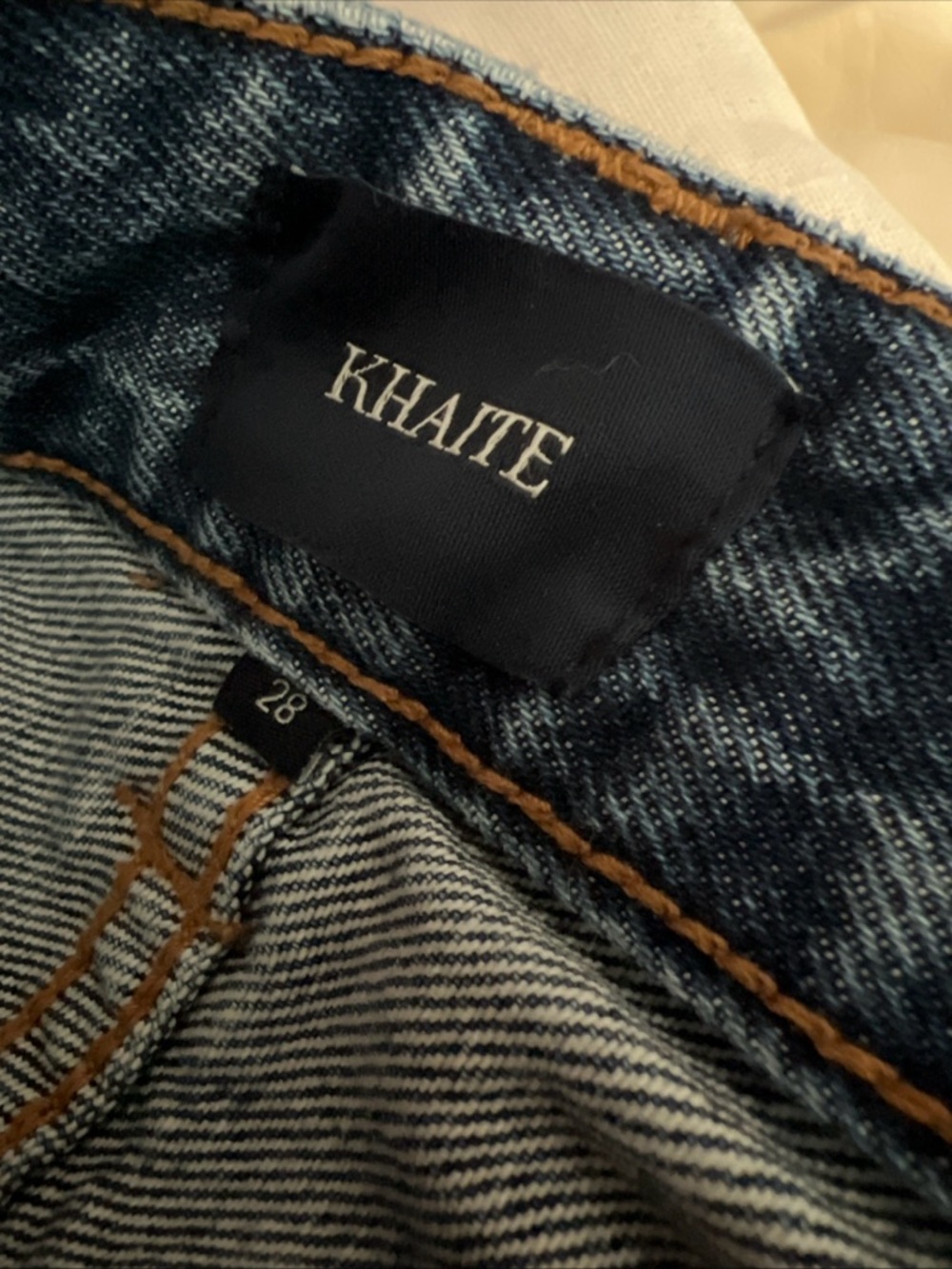KHAITE women’s jeans Preen wide leg barrel in banning size 28 - Picture 6 of 8